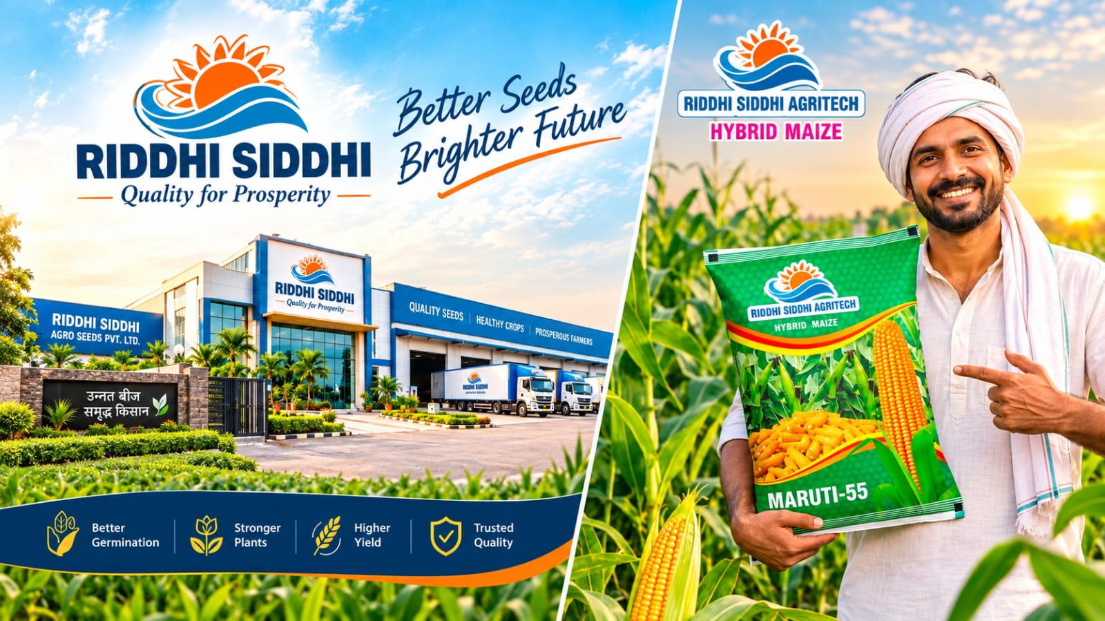 Empowered Indian Farmer with Riddhi Siddhi Crop Care Products