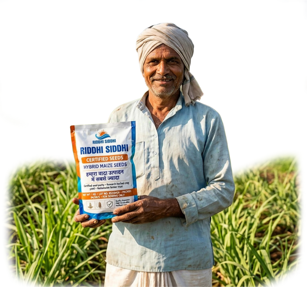 Empowered Indian Farmer with Riddhi Siddhi Crop Care Products